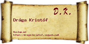 Drága Kristóf névjegykártya
