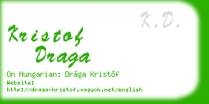 kristof draga business card
